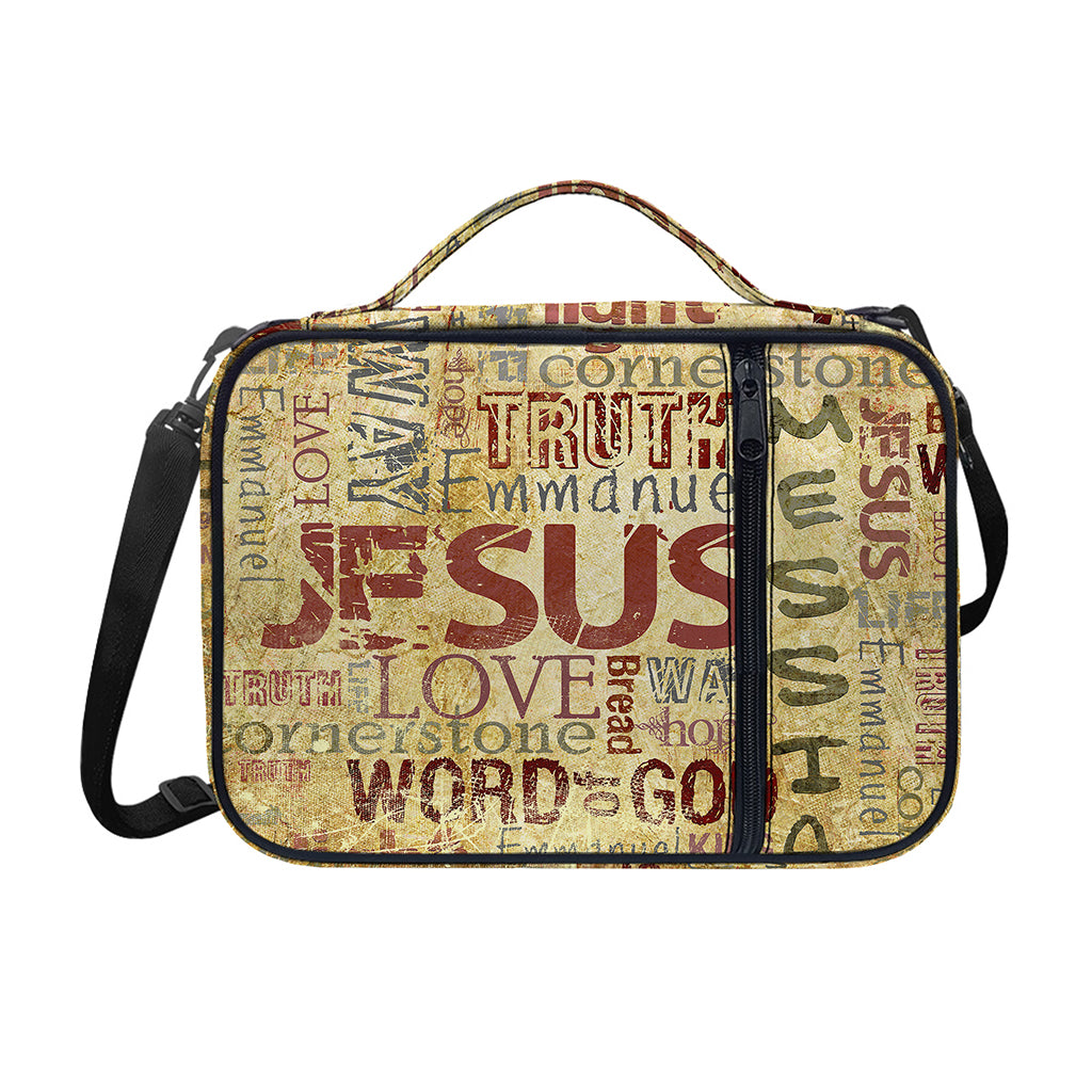 Religious Word Of God Print Shoulder Strap Bible Bag
