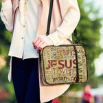 Religious Word Of God Print Shoulder Strap Bible Bag