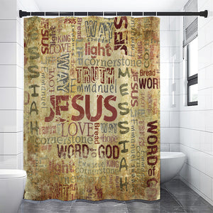 Religious Word Of God Print Shower Curtain