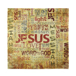 Religious Word Of God Print Silk Bandana