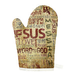 Religious Word Of God Print Single Oven Mitt