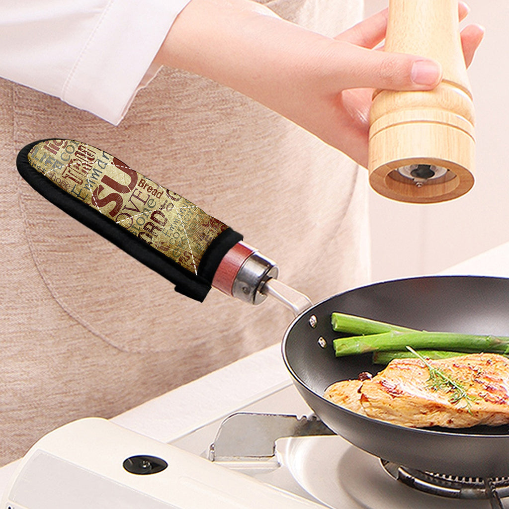 Religious Word Of God Print Skillet Handle Cover