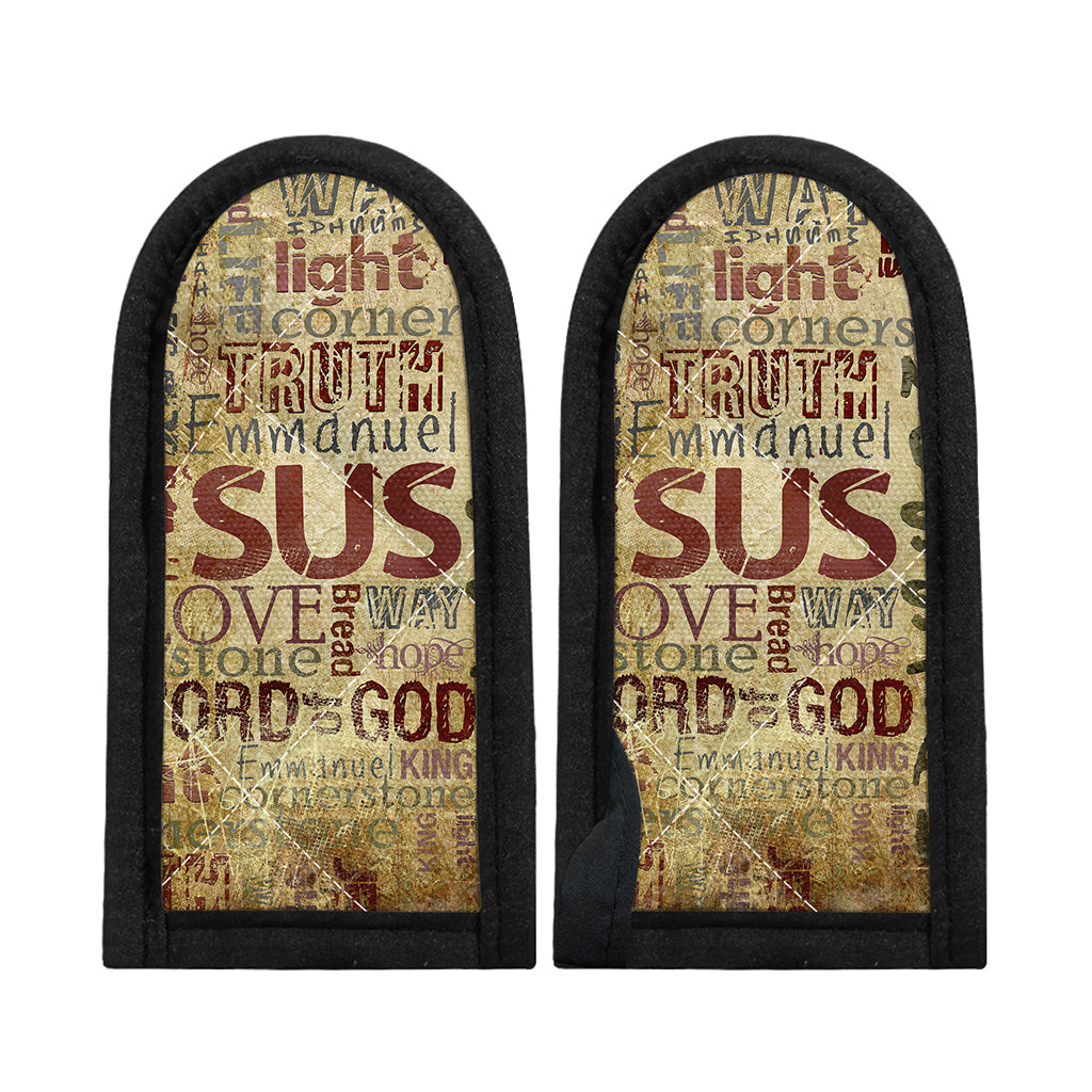 Religious Word Of God Print Skillet Handle Cover