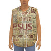 Religious Word Of God Print Sleeveless Baseball Jersey