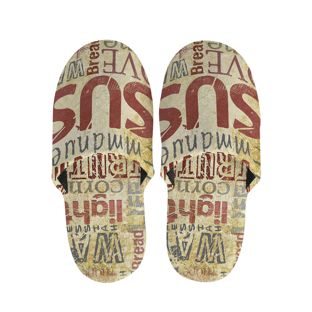 Religious Word Of God Print Slippers