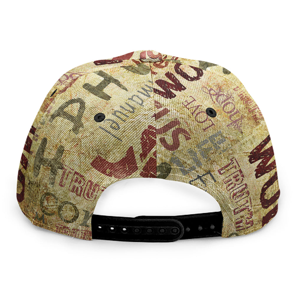 Religious Word Of God Print Snapback Cap