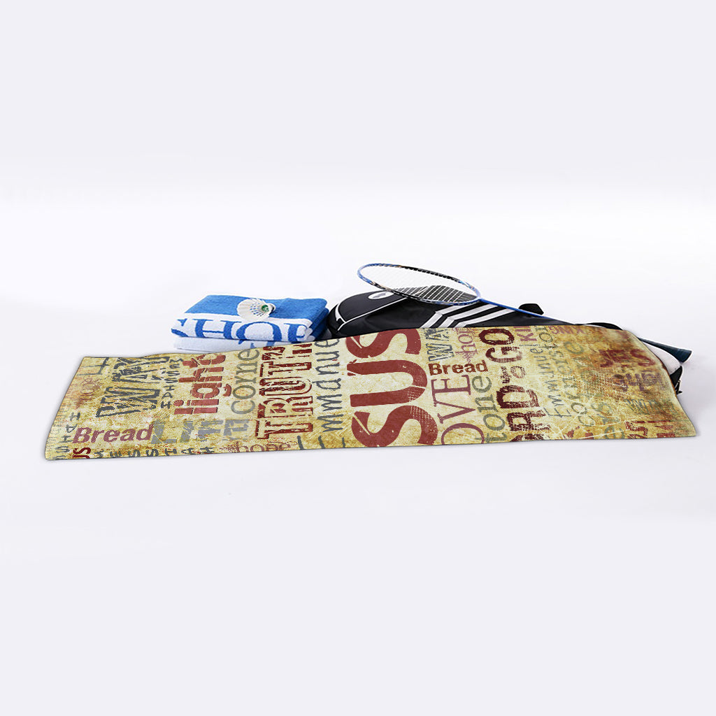 Religious Word Of God Print Sports Towel