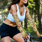 Religious Word Of God Print Sun Protection Arm Sleeves
