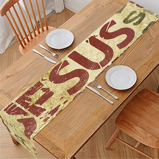 Religious Word Of God Print Table Runner