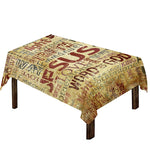 Religious Word Of God Print Tablecloth