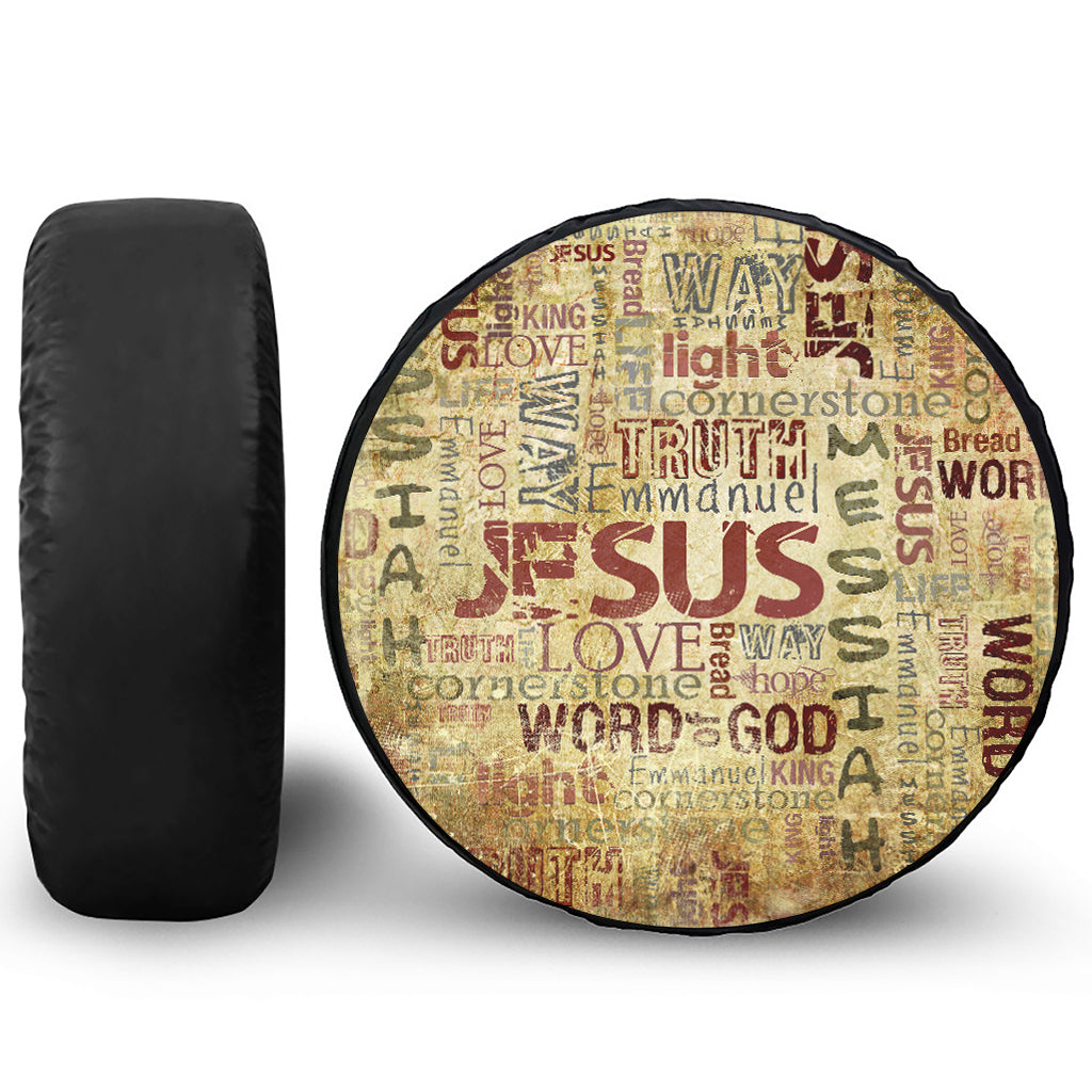 Religious Word Of God Print Tire Cover