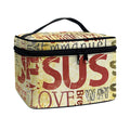 Religious Word Of God Print Travel Makeup Bag