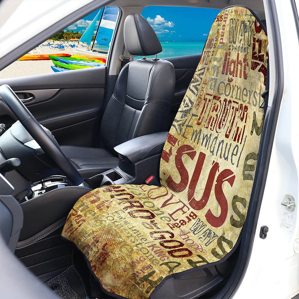 Religious Word Of God Print Waterproof Car Seat Cover