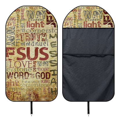 Religious Word Of God Print Waterproof Car Seat Cover