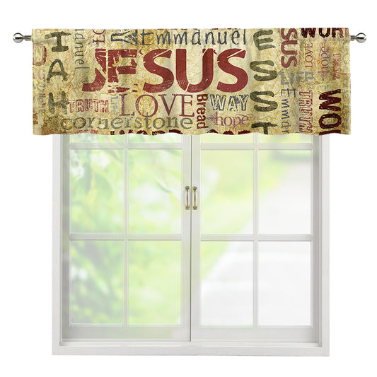 Religious Word Of God Print Window Valance