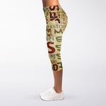 Religious Word Of God Print Women's Capri Leggings