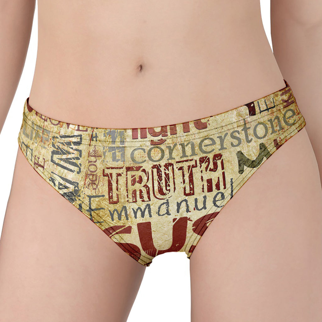 Religious Word Of God Print Women's Panties