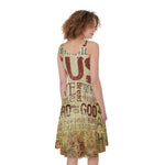 Religious Word Of God Print Women's Sleeveless Dress