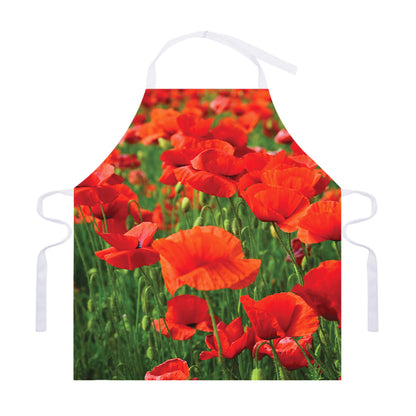 Remembrance Day Poppy Print Adjustable Apron