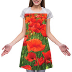 Remembrance Day Poppy Print Adjustable Apron