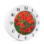 Remembrance Day Poppy Print Alarm Clock