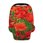 Remembrance Day Poppy Print Baby Seat Cover