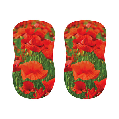 Remembrance Day Poppy Print Bar Stool Covers