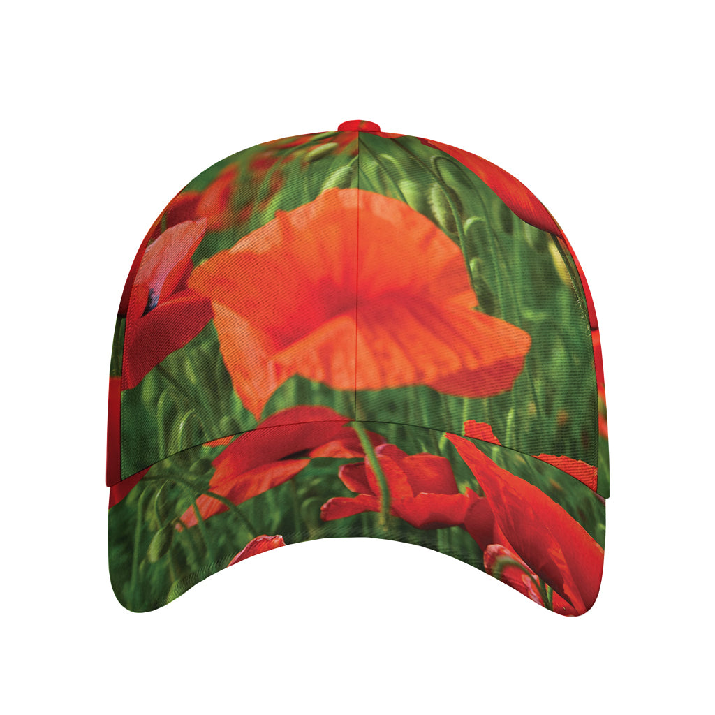 Remembrance Day Poppy Print Baseball Cap