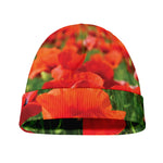 Remembrance Day Poppy Print Beanie