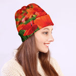 Remembrance Day Poppy Print Beanie