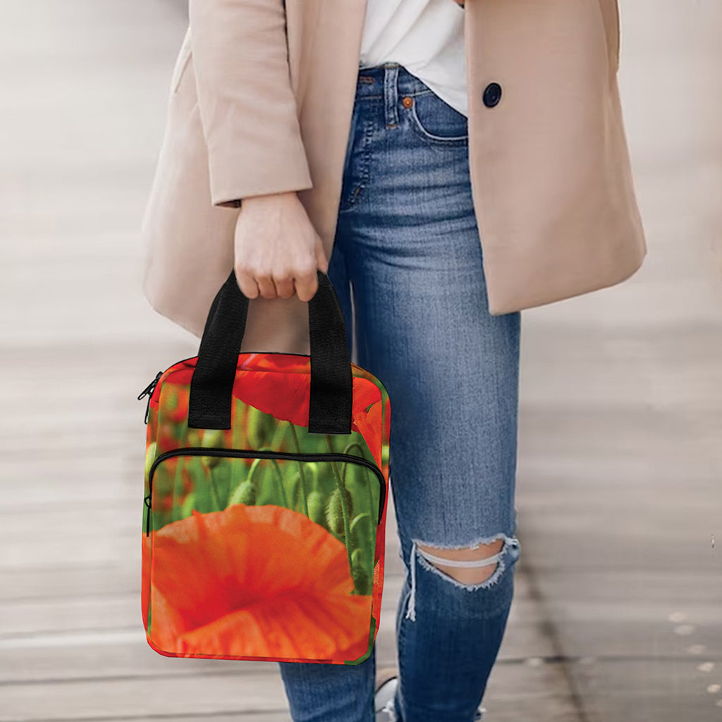 Remembrance Day Poppy Print Bible Tote Bag