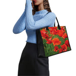 Remembrance Day Poppy Print Canvas Tote Bag