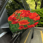 Remembrance Day Poppy Print Car Side Mirror Covers