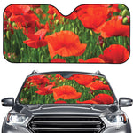 Remembrance Day Poppy Print Car Windshield Sun Shade