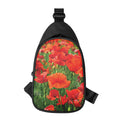 Remembrance Day Poppy Print Sling Bag
