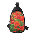 Remembrance Day Poppy Print Chest Bag