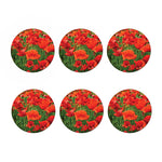 Remembrance Day Poppy Print Coaster Set