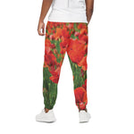 Remembrance Day Poppy Print Cotton Pants