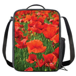 Remembrance Day Poppy Print Crossbody Lunch Bag