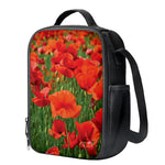Remembrance Day Poppy Print Crossbody Lunch Bag