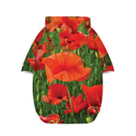 Remembrance Day Poppy Print Dog Zip Up Hoodie