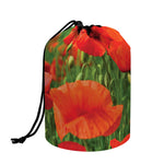 Remembrance Day Poppy Print Drawstring Makeup Bag