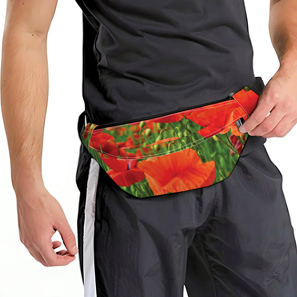Remembrance Day Poppy Print Fanny Pack