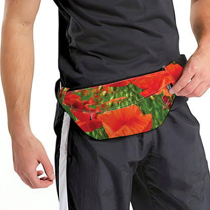 Remembrance Day Poppy Print Fanny Pack