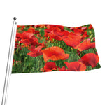 Remembrance Day Poppy Print Flag