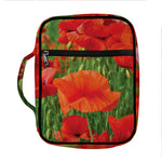 Remembrance Day Poppy Print Front Pocket Bible Bag