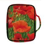 Remembrance Day Poppy Print Front Pocket Bible Bag