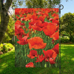Remembrance Day Poppy Print Garden Flag