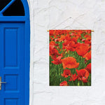 Remembrance Day Poppy Print Garden Flag