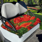 Remembrance Day Poppy Print Golf Cart Seat Cover